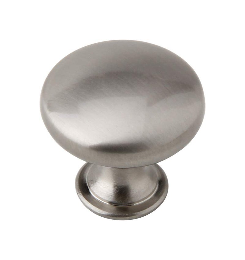 Silverline 6 Pack Cabinet Round Knob Pulls for Kitchen Bathroom Drawer Closet Door Cupboard 30mm Brushed Satin Nickel - Image 1